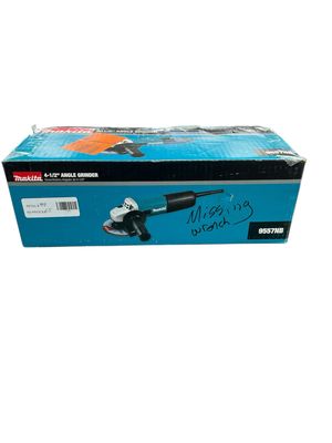 Makita 7.5 Amp Corded 4-1/2 in. Easy Wheel Change Compact Angle Grinder with Grinding Wheel, Wheel Guard and Side Handle 9557NB New