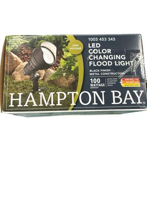 Hampton Bay 1000 Lumen Millennium Black Adjustable Light Color Integrated LED Outdoor Landscape Flood Light IWH1501LL-7