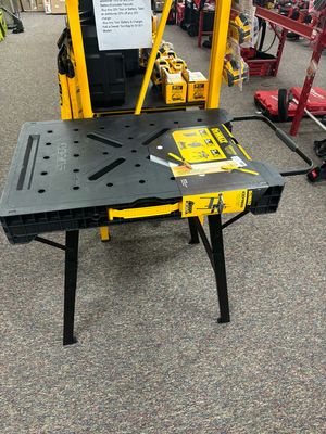DEWALT 33 in. H Plastic Folding Portable Sawhorse Workbench DWST11556