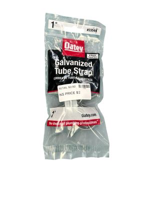 Oatey 1 in. Galvanized 2-Hole Pipe Hanger Strap (4-Pack) 33544
