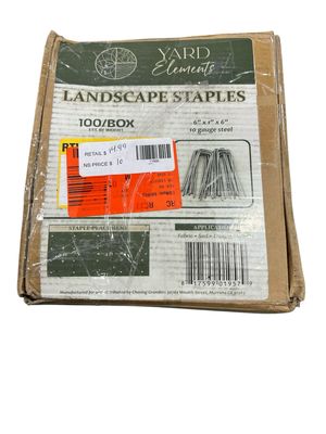 Southwest Boulder &amp; Stone 6 in. Heavy Duty Steel Garden Staples for Weed Barrier Landscape Fabric, Irrigation Lines, and Sod (100-Pack) 02-0168