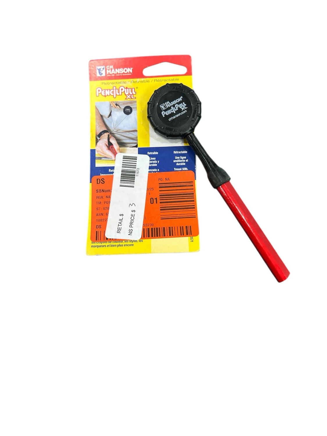 C. H. Hanson 3-1/2 in. Pencil Pull Holder Black XL