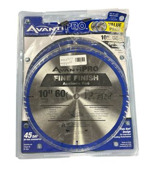 Avanti Pro 10 in. x 60-Tooth Fine Finish Circular Saw Blade Value Pack (2-Pack) P106060PP