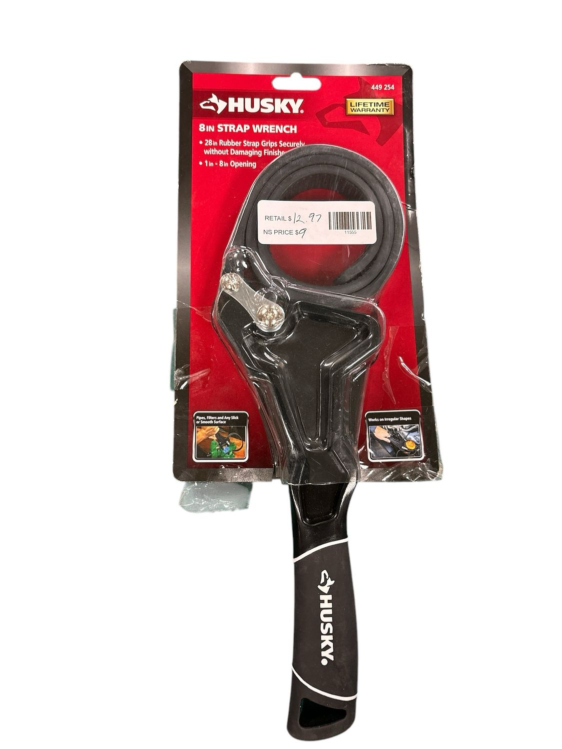 Husky 24 in. Dual Material Strap Wrench with 8 inch Capacity H8STRAPWR New