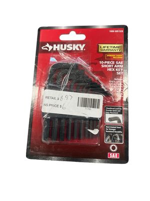 Husky SAE Short Arm Hex Key Set (10-Piece) HSAHKS10PCN-06