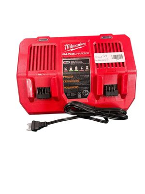 Milwaukee M18 18-Volt Lithium-Ion Dual Bay Rapid Battery Charger 48-59-1802 .