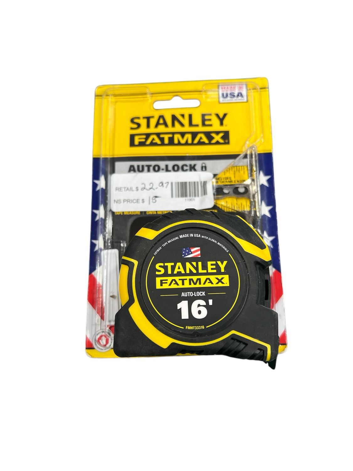 Stanley FATMAX 16 ft. Autolock Tape Measure FMHT33316S New