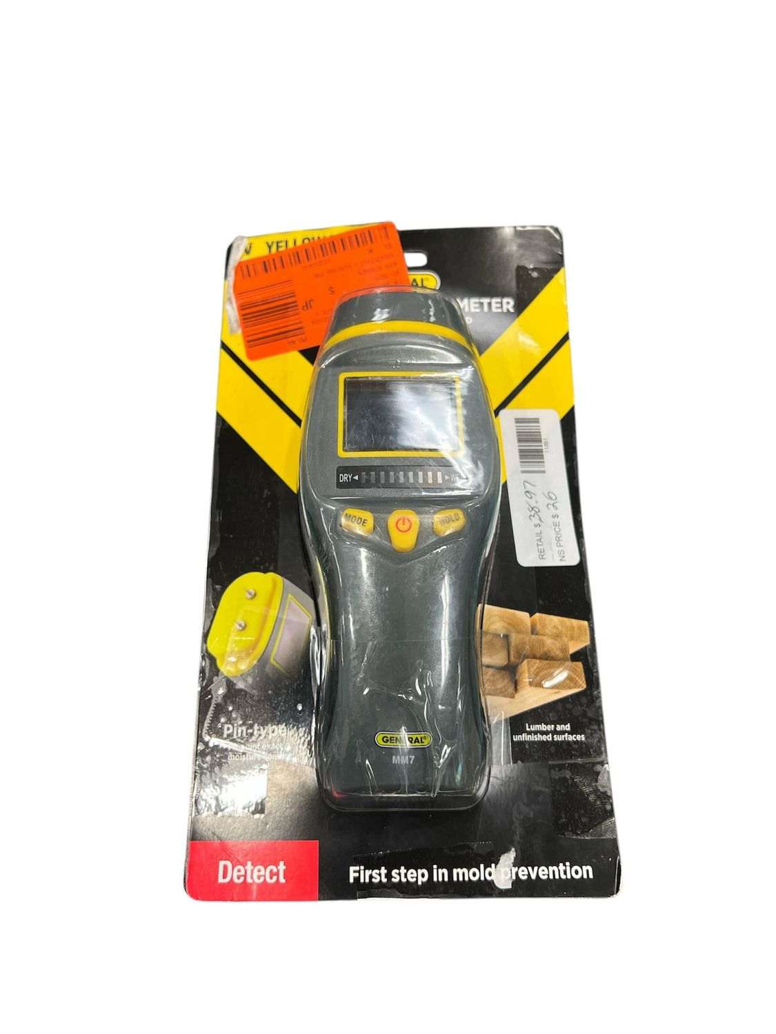 General Tools Pin Type Digital Moisture Meter for Water Damage and Mold Prevention MM7 Used