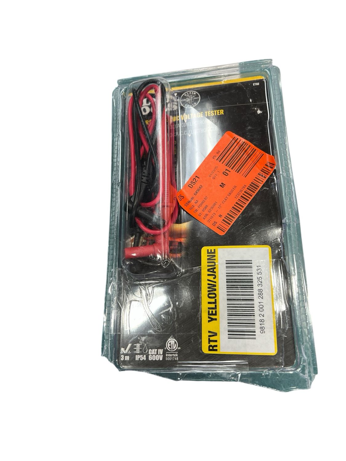 Klein Tools Electronic AC/DC Voltage Tester ET60 Appears New