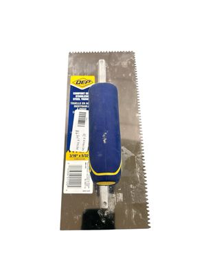 QEP 11 in. x 4-1/2 in. Stainless Steel Blade for Dry Wall, Mosaic, Engineered Wood and Cove Base V-Notched Flooring Trowel 49917-12