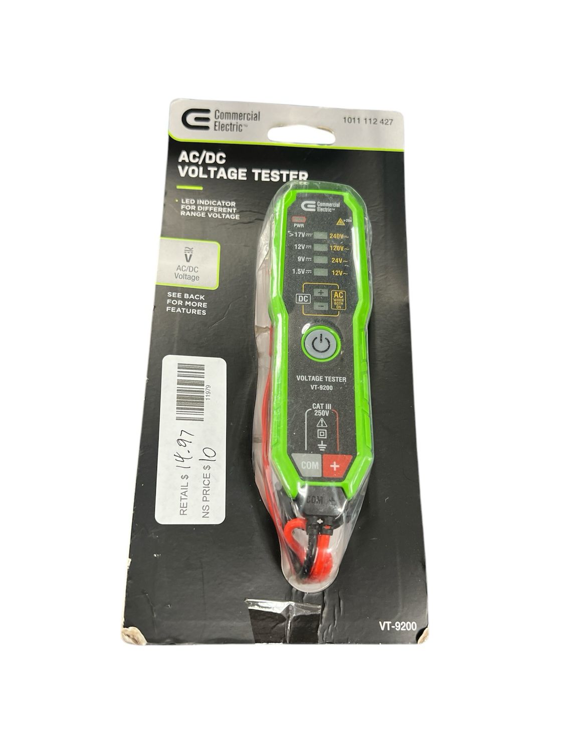 Commercial Electric Electronic AC/DC Voltage Tester VT-9200 New