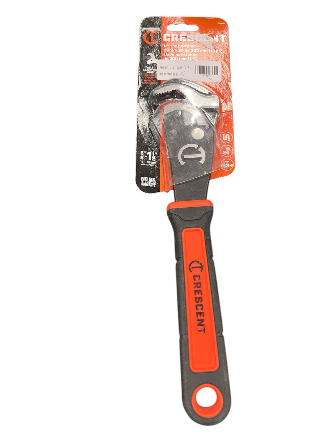 Crescent 12 in. Self-Adjusting Straight Pipe Wrench with Grip CPW12