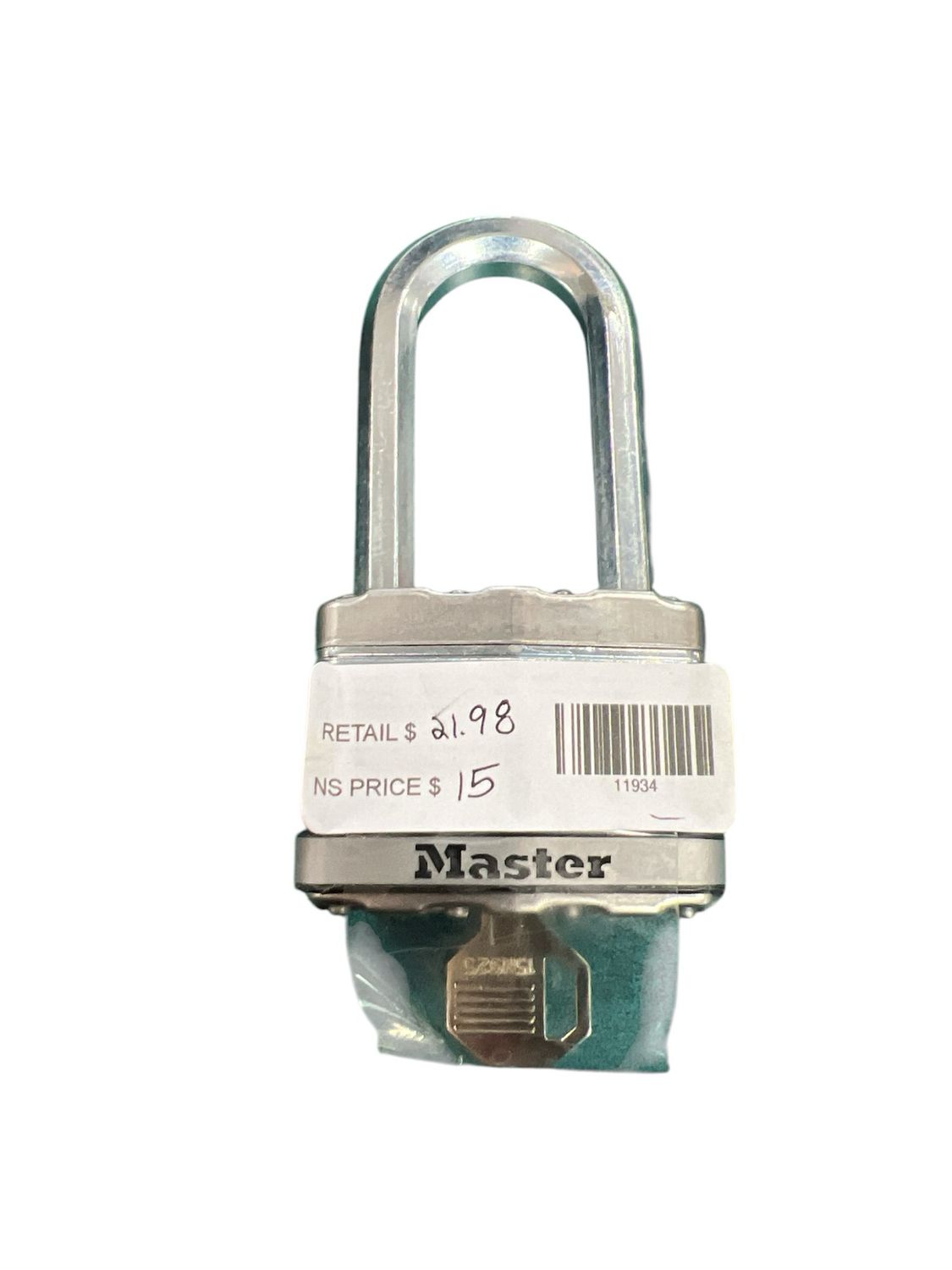 Master Lock Heavy Duty Outdoor Padlock with Key, 2-1/2 in. Wide, 2-1/2 in. Shackle M15XKADLJ