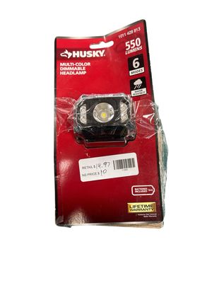 Husky 550 Lumens Compact Multi-Setting Dimmable Headlight 91398 Like New