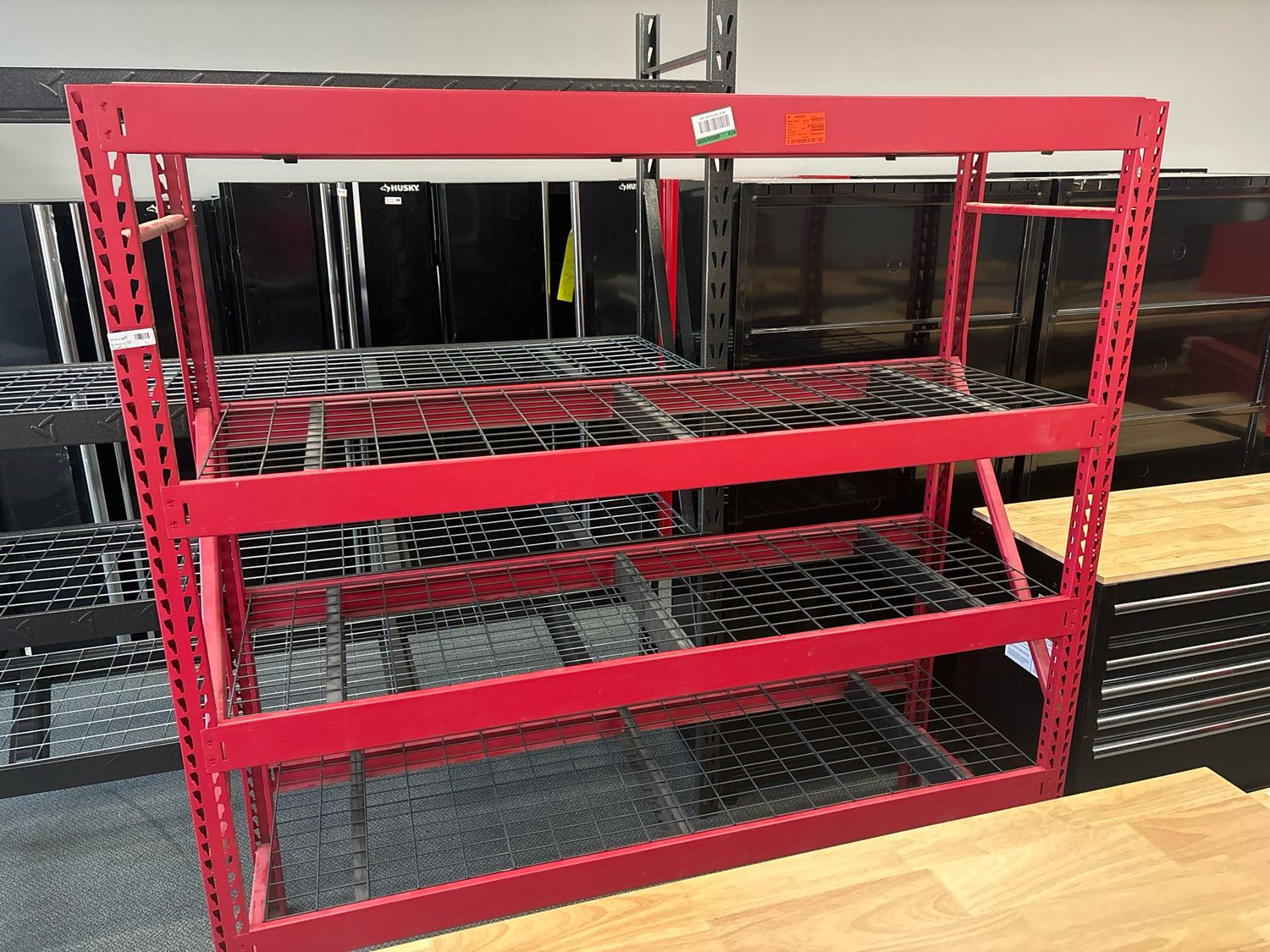 Husky 4-Tier Industrial Duty Steel Freestanding Garage Storage Shelving Unit in Red (77 in. W x 78 in. H x 24 in. D) N2W772478W4R