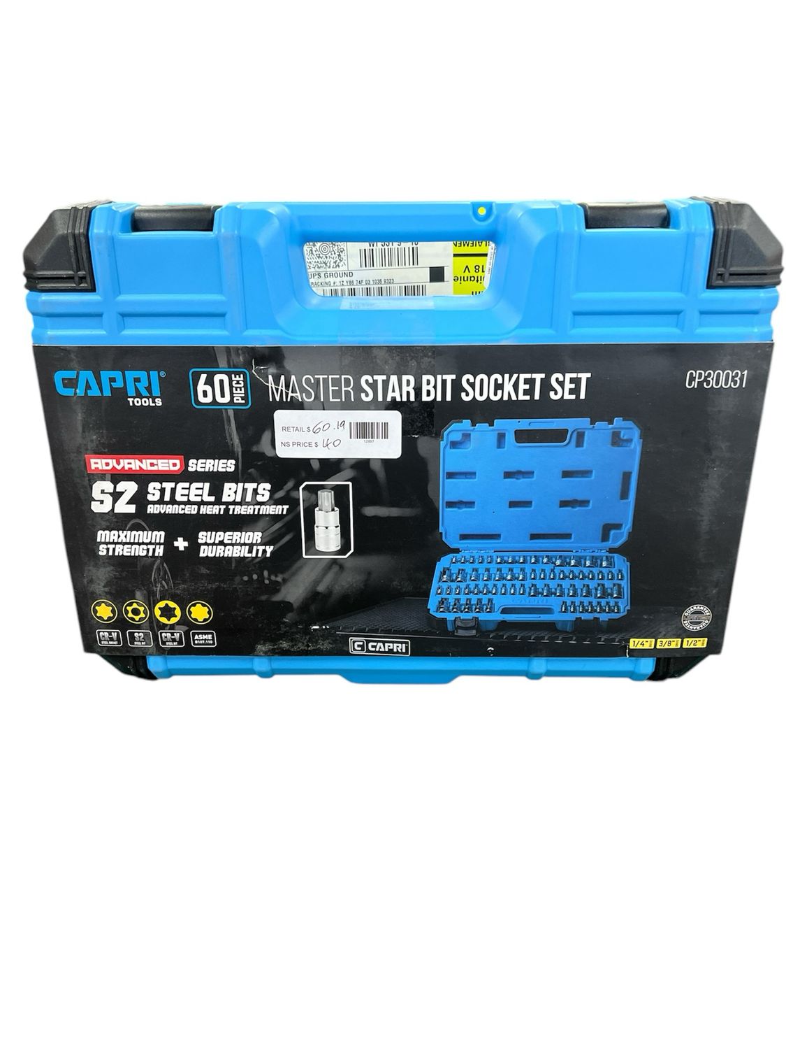 Capri Tools Advanced Series Star Master Bit Socket Set (60-Piece) CP30031ADV New