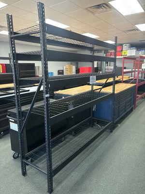 Husky 5-Tier Industrial Duty Steel Freestanding Garage Storage Shelving Unit in Black (90 in. W x 90 in. H x 24 in. D) N2W902490W5B
