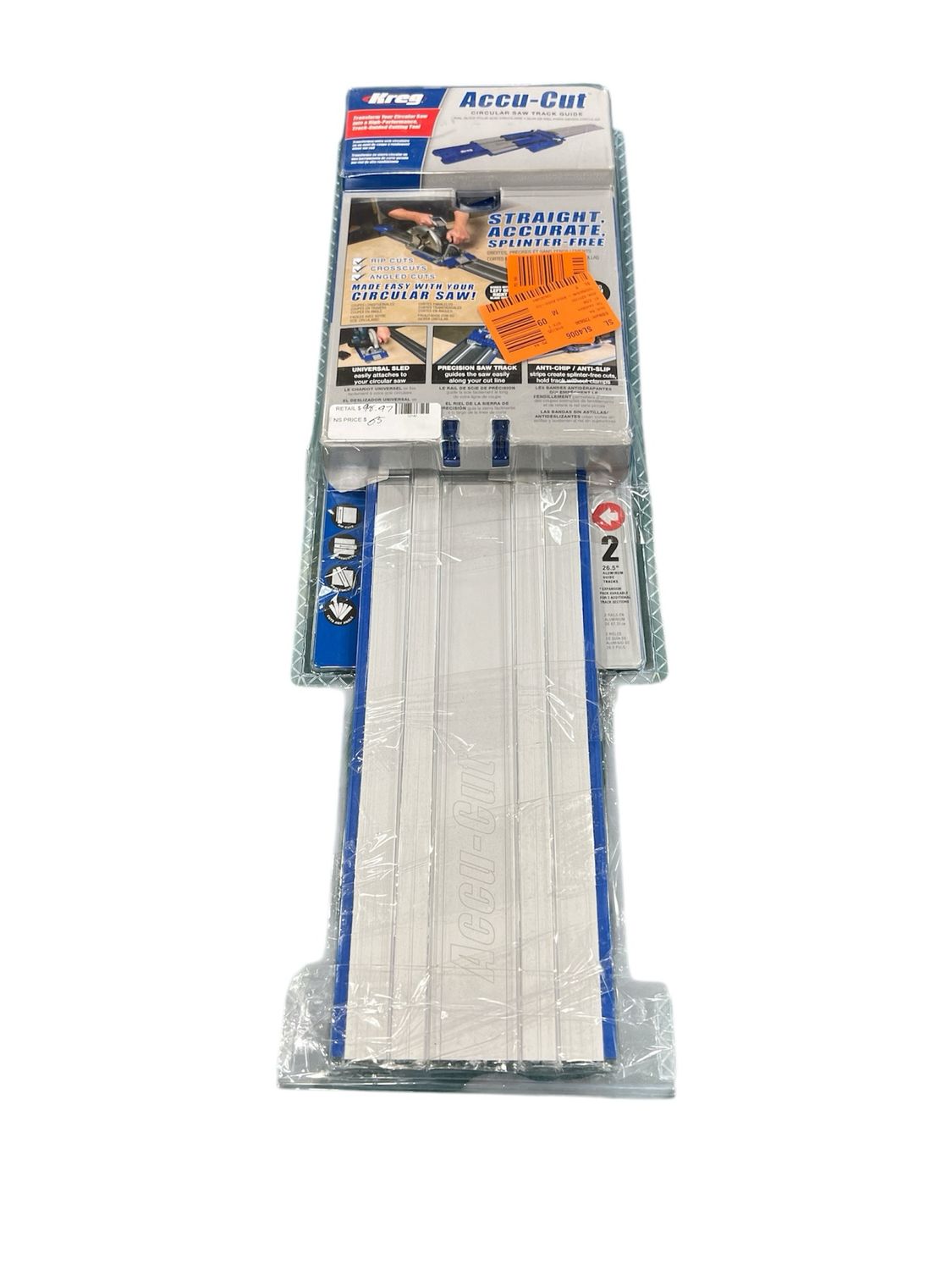 Kreg 50 in. Accu-Cut Aluminum Circular Saw Track KMA2700 Like New