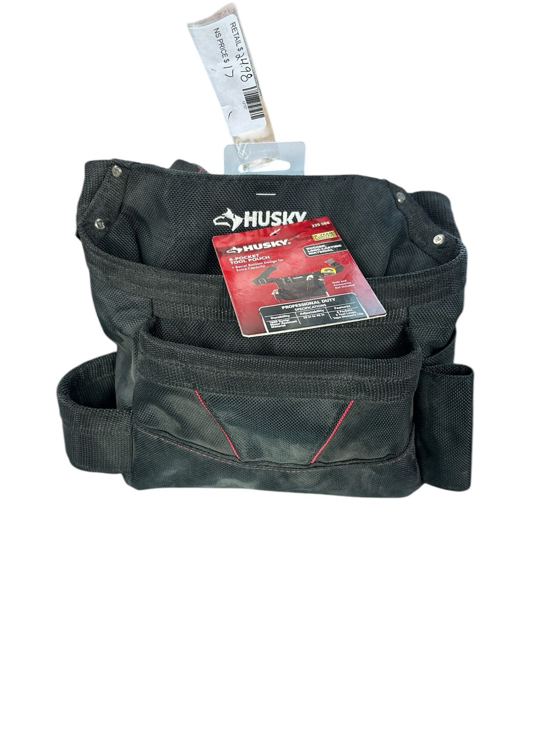 Husky 6-Pocket Black Tool Belt Pouch HD335088-TH
