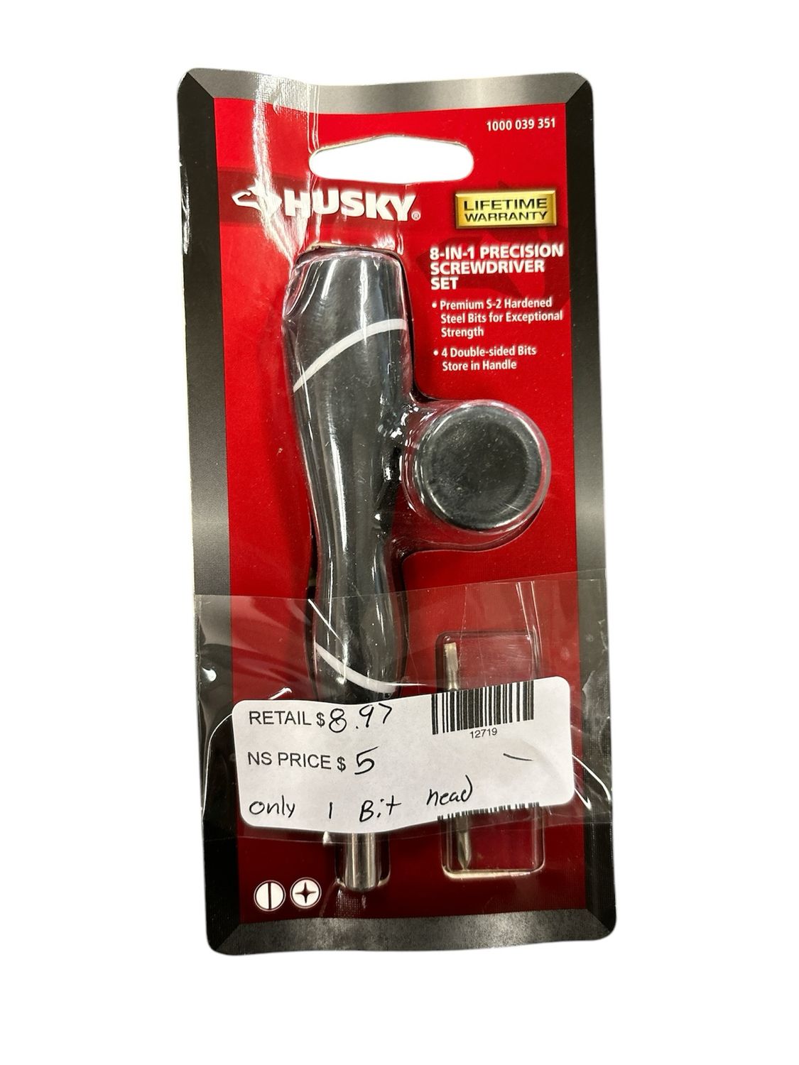Husky 8-in-1 Precision Slotted and Philips Screwdriver 71281H