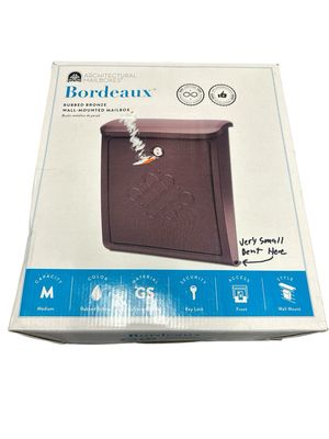 Architectural Mailboxes Bordeaux Rubbed Bronze, Medium, Steel, Locking, Wall Mount Mailbox 2697RZ-10