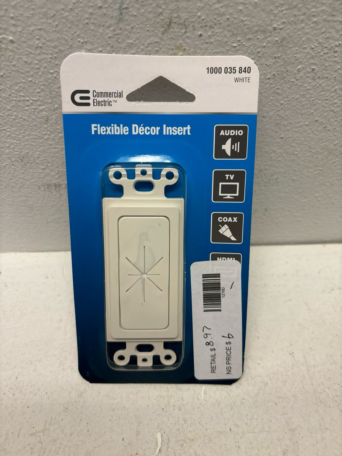 Commercial Electric Flexible Decor Insert - White5086-WH