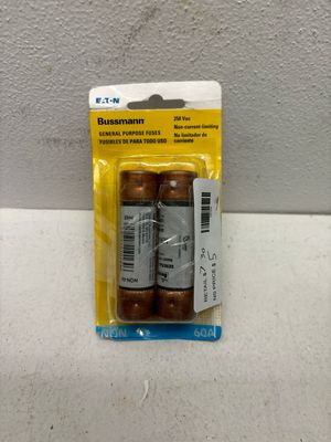 Cooper Bussmann 60 Amp Brass 1-Time Fuse Cartridges (2-Pack)BP/NON-60