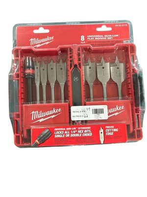 Milwaukee High Speed Wood Spade Bit Set (8-Piece) 49-22-0175