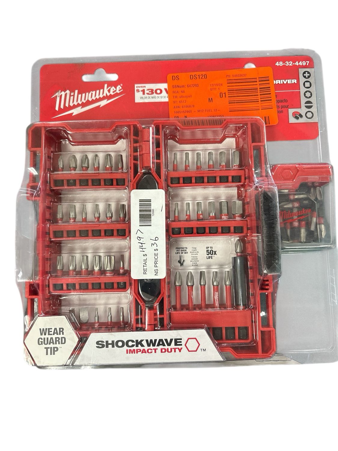 Milwaukee Shockwave Impact Duty Driver Bit Set - 72 Piece 48-32-4497
