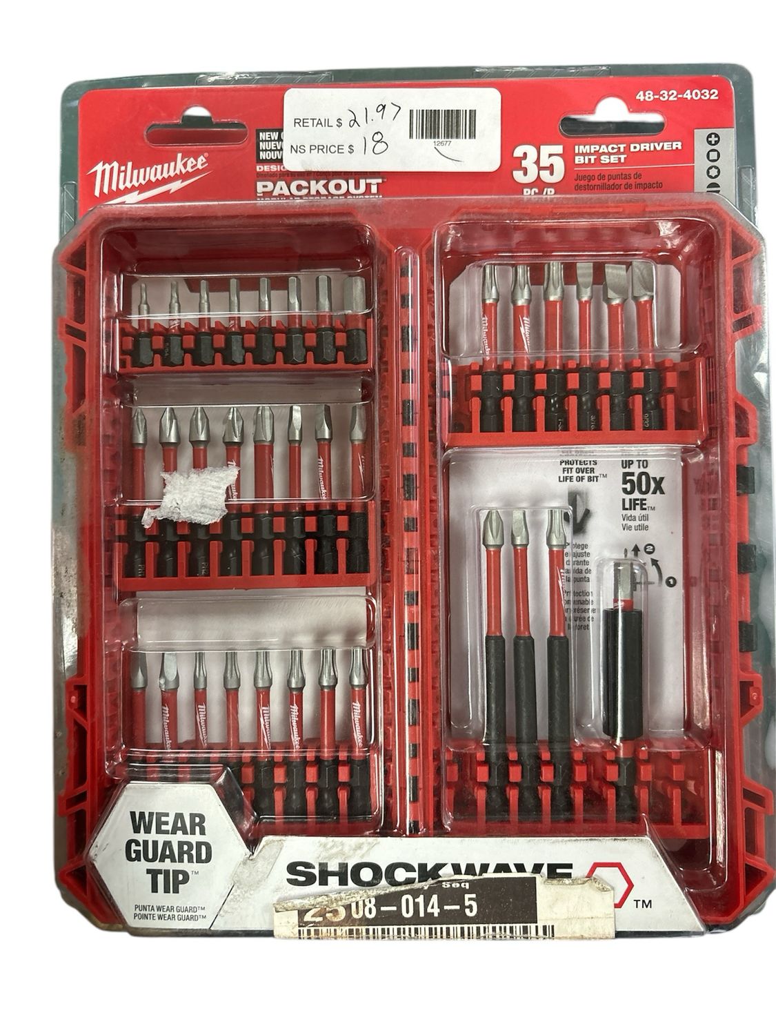 Milwaukee SHOCKWAVE Impact Duty Alloy Steel Screw Driver Bit Set (35-Piece) 48-32-4032