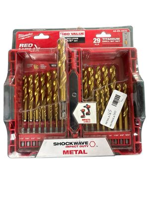 MILWAUKEE® SHOCKWAVE™ RED HELIX™ 48-89-4632 IMPACT DUTY DRILL BIT KIT 48-89-4632