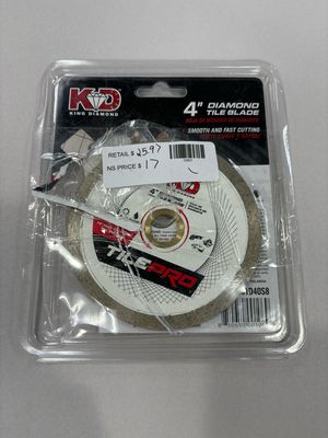KING DIAMOND 4 in. Diamond Continuous-Rim Circular Saw Blade CTD40S8 .