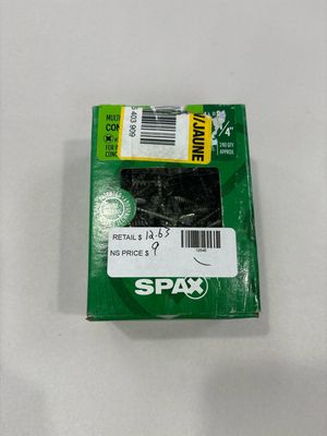 SPAX #8 x 1-1/4 in. Interior Flat Head Wood Screws Construction Phillips Square Unidrive (240 Each) 1 LB 4101010400324