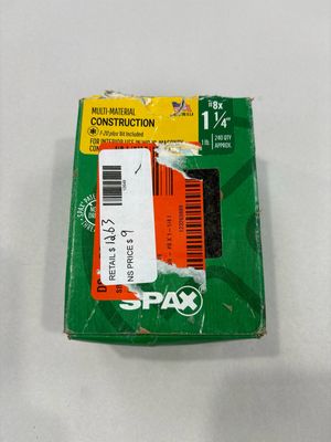 SPAX #8 x 1-1/4 in. Interior Flat Head Wood Screws Construction Framing Torx T-Star Plus (240 Each) 1 LB 4191020400324