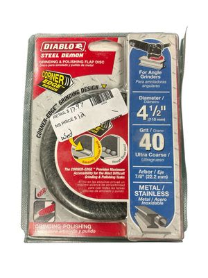 DIABLO 4-1/2 in. 40-Grit Steel Demon Corner-Edge Grinding and Polishing Flap Disc with Type 29 Conical Design DCC045040N01F