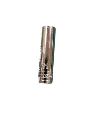 Husky 3/8 in. Drive 11 mm 6-Point Metric Deep Socket H3D6PDP11MM