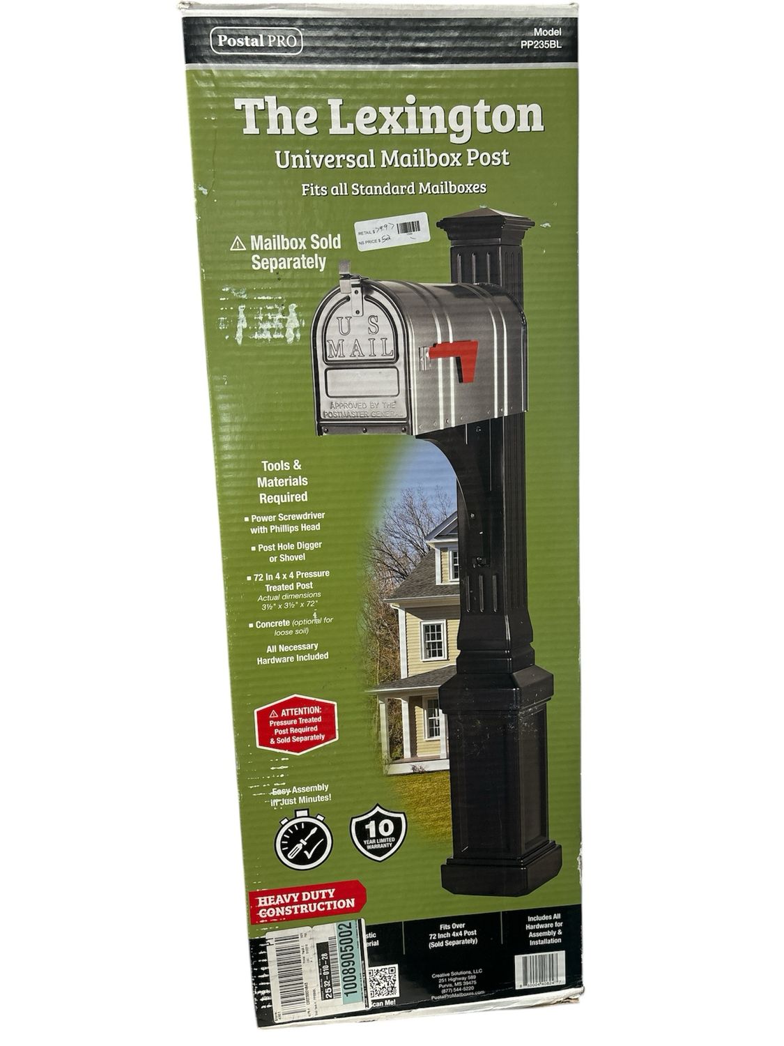 Postal PRO Lexington Post Kit in Black PP235BL
