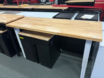 Gladiator 72 in. W x 25 in. D Adjustable Height Workbench with Hardwood Top