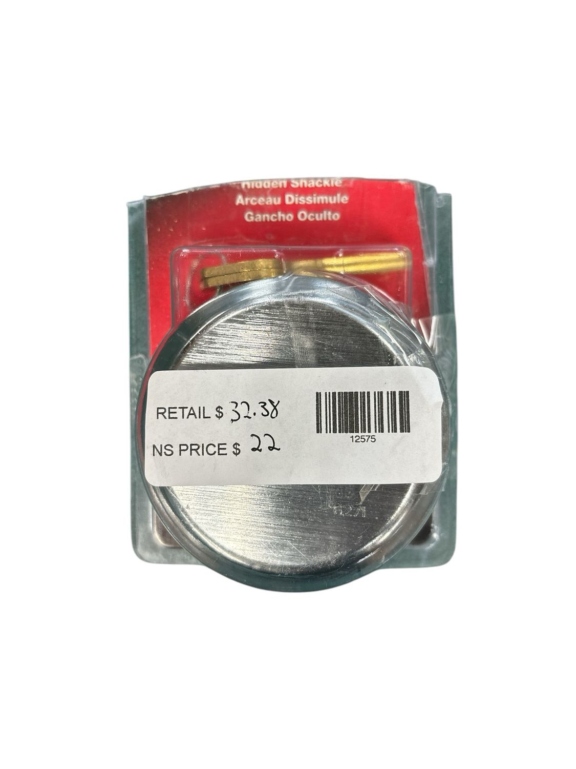 Master Lock Heavy Duty Outdoor Padlock with Key, Hidden Shackle  6271DCC