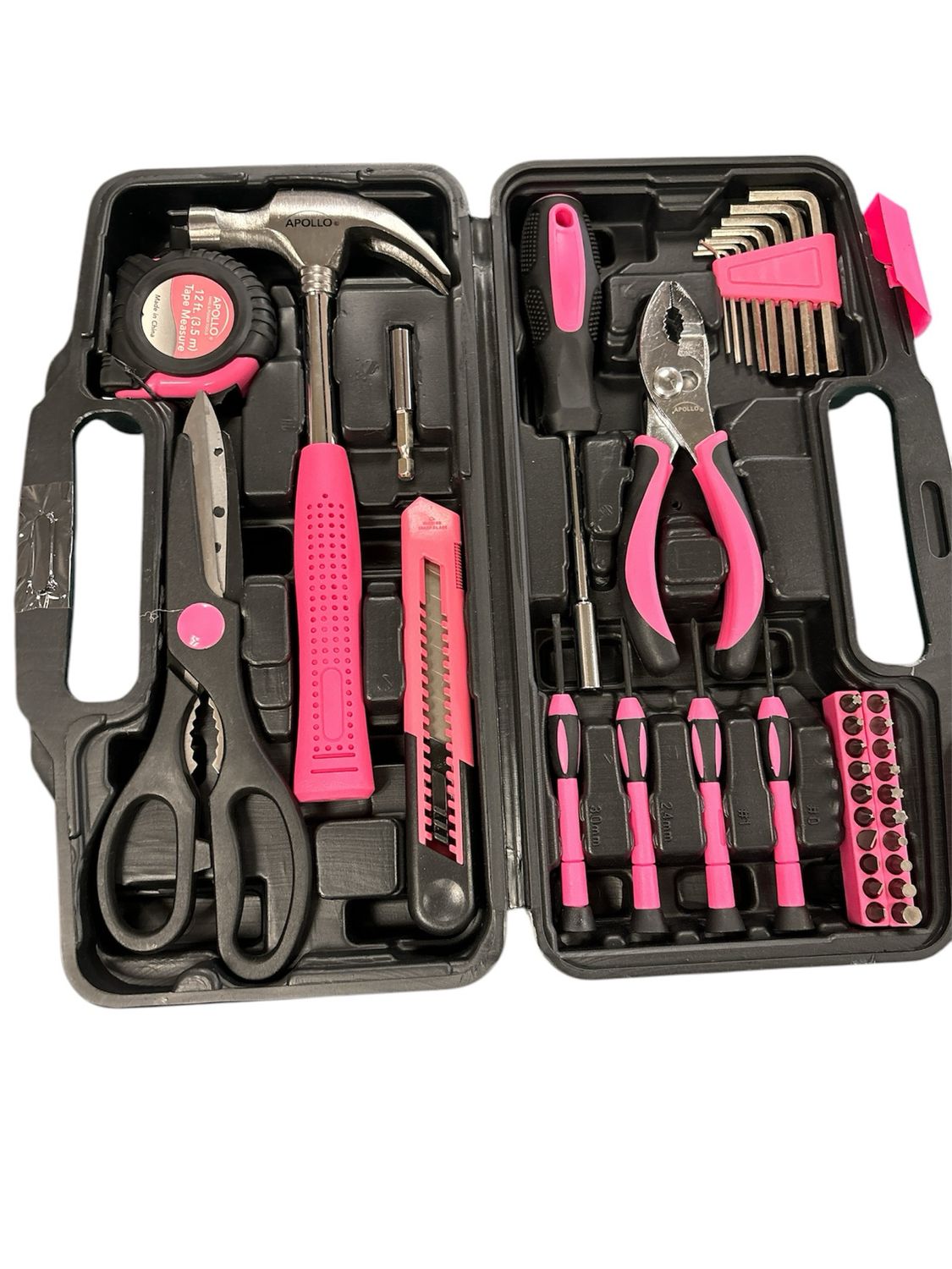 Apollo General Tool Set in Pink (39-Piece) DT9706P
