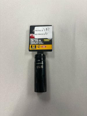 Husky 3/8 in. Drive 9/16 in. Knurl Grip Deep Universal Socket H1003DDP916