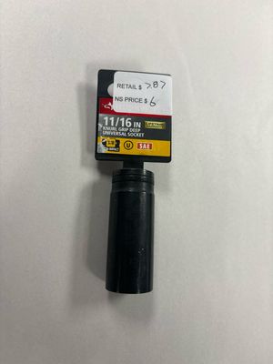 Husky 3/8 in. Drive 11/16&quot; Knurl Grip Deep Universal Socket H1003DDP1116