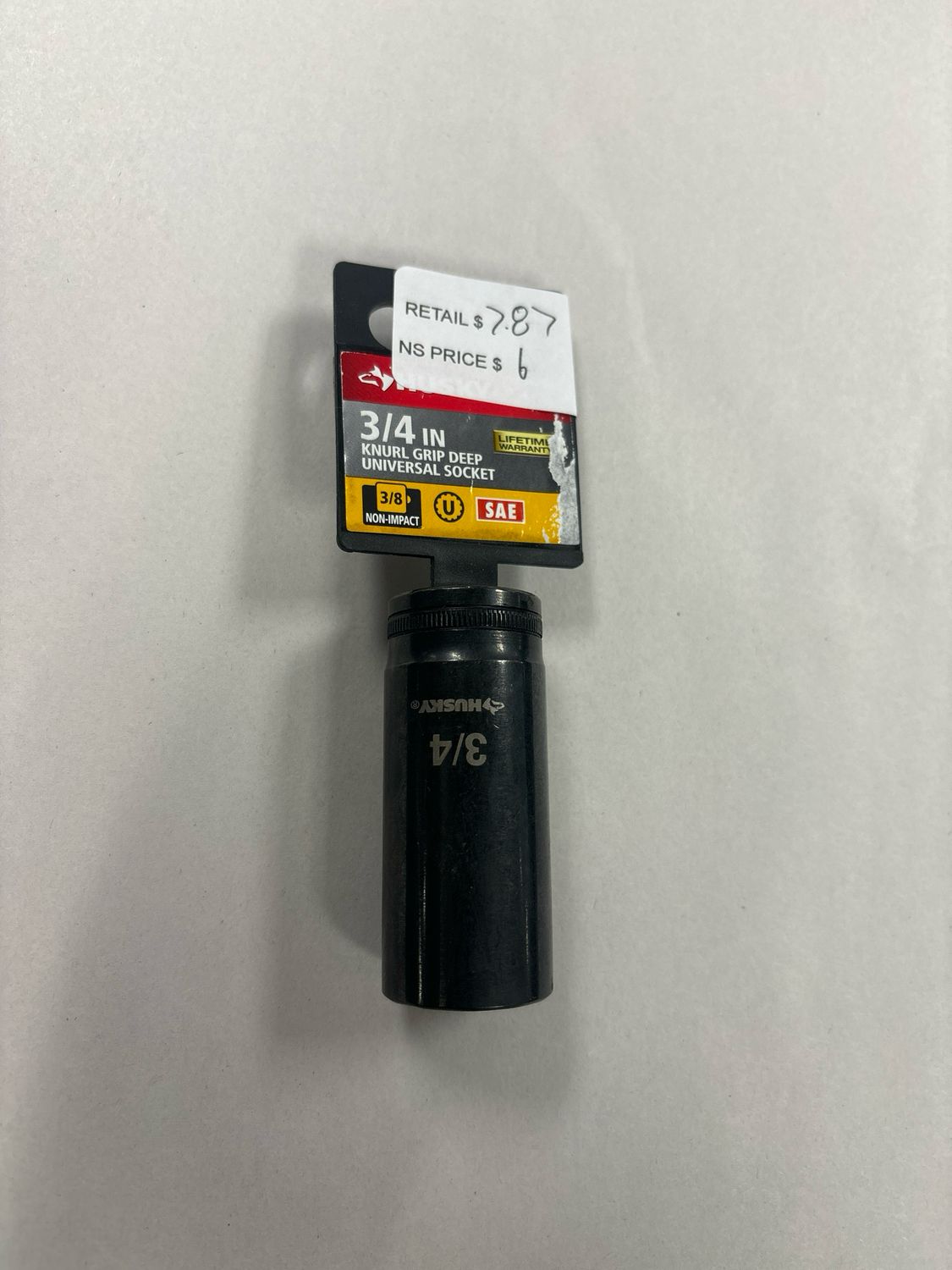 3/8&quot; Drive Husky 3/4&quot; Knurl Grip Deep Universal Socket H1003DDP34