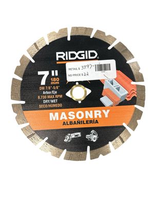RIDGID 7 in. Masonry Cutting Segmented Rim Diamond Saw Blade 25-SG70IP