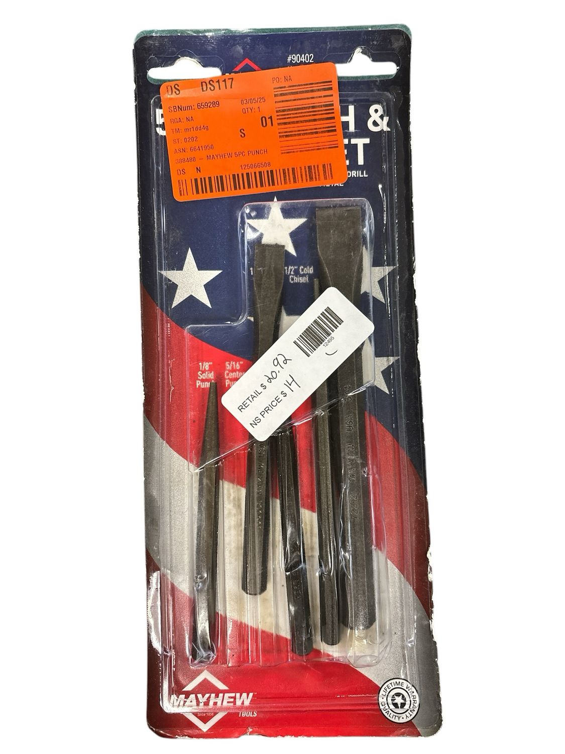 Mayhew Punch and Chisel Set (5-Piece) 90402