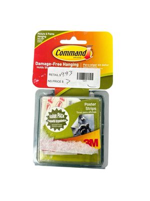 Command Poster Strips, White, Damage Free Decorating, 48 Command Strips 17024-VP