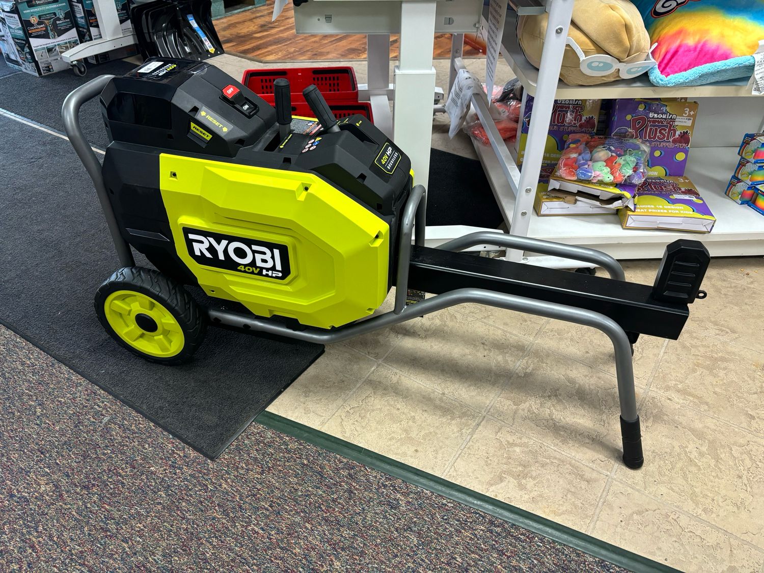 RYOBI 40V HP Brushless 12-Ton Kinetic Battery Electric Log Splitter - Tool Only RY40704BTL