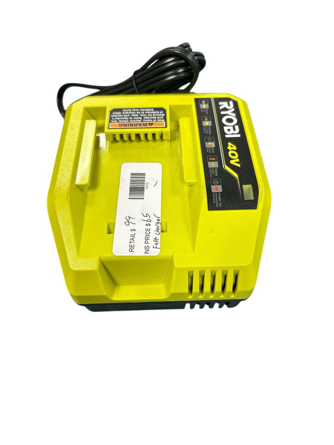 RYOBI 40V Lithium-Ion Fast Charger OP408A
