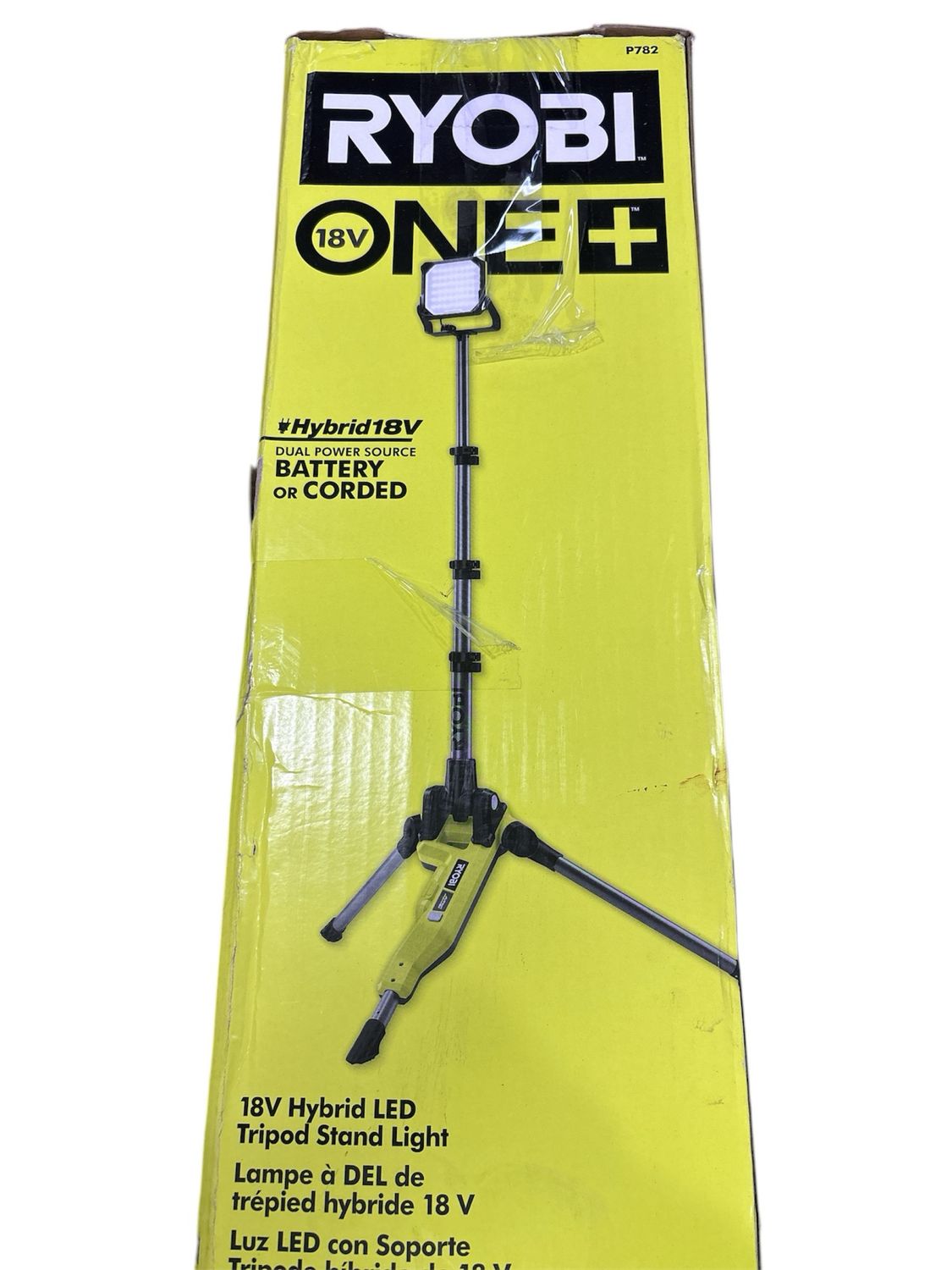 RYOBI ONE+ 18V Cordless Hybrid LED Tripod Stand Light (Tool Only) P782