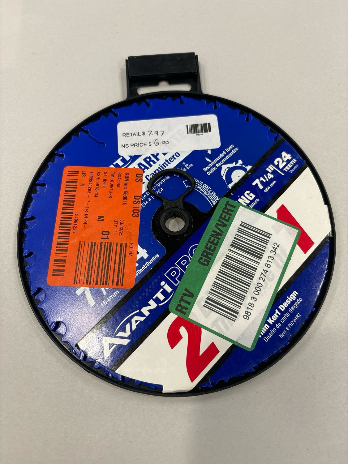 Avanti Pro 7-1/4 in. x 24-Tooth Framing Circular Saw Blade (2-Pack) P0724R2.